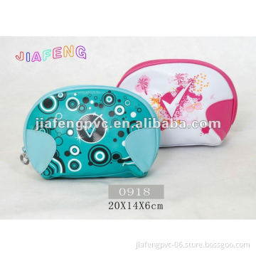 PU cosmetic promotional bag with printing